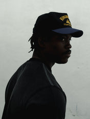 Knight Cap Detail – Structured Cotton Gold Flat Embroidery