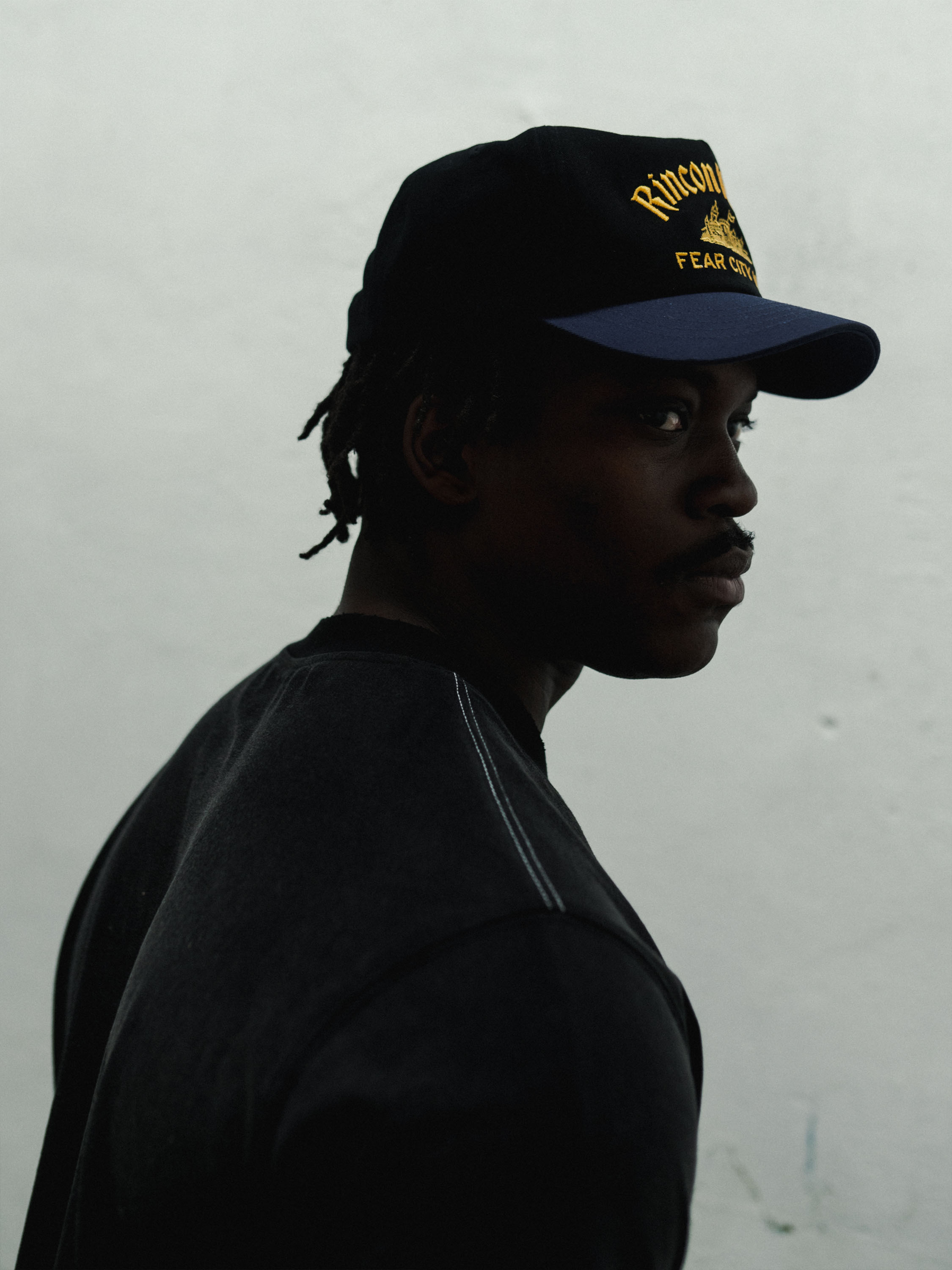 Knight Cap Detail – Structured Cotton Gold Flat Embroidery