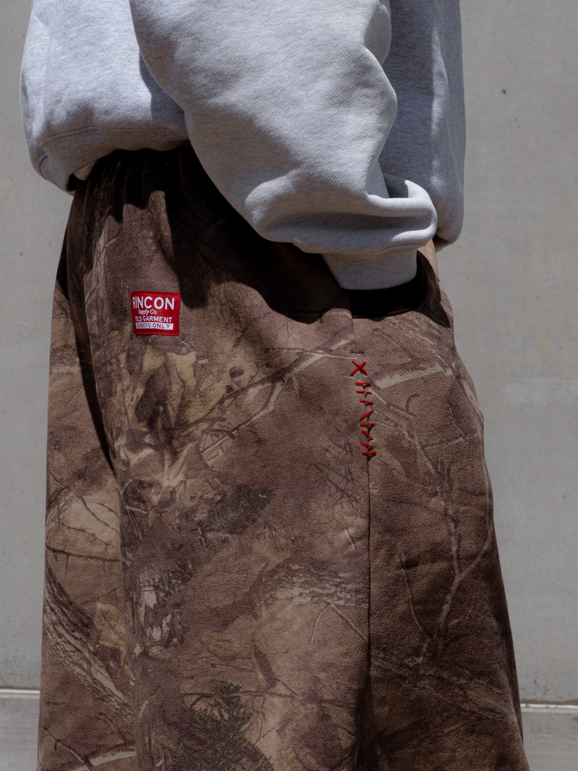 Ranger Camo Shorts - brown canvas pocket border contrast detail - Rincon ICONS