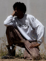 Ranger Crewneck Gray worn - Rincon vintage army-inspired streetwear limited edition