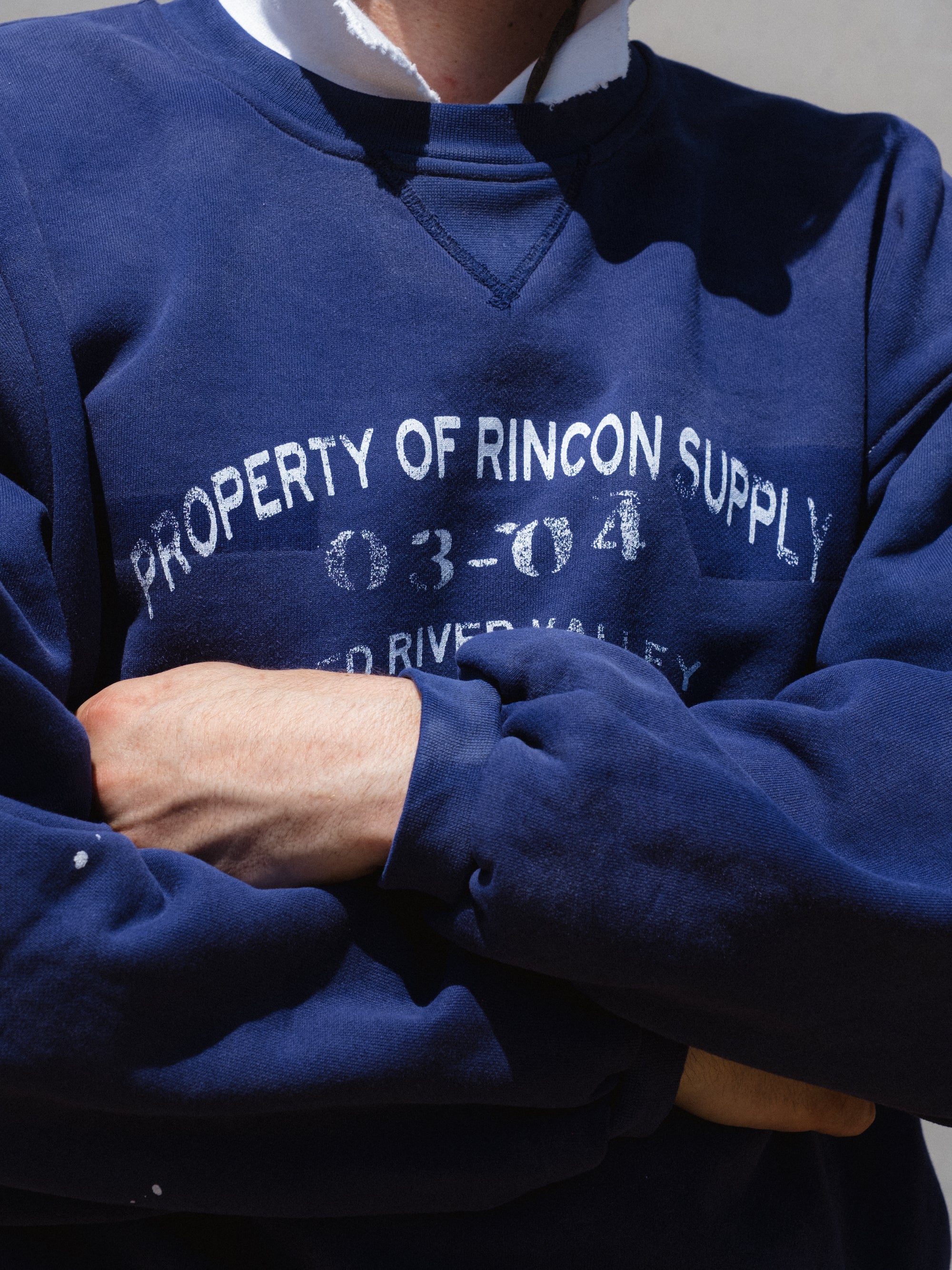 Ranger Crewneck Navy worn look - Rincon vintage streetwear limited edition