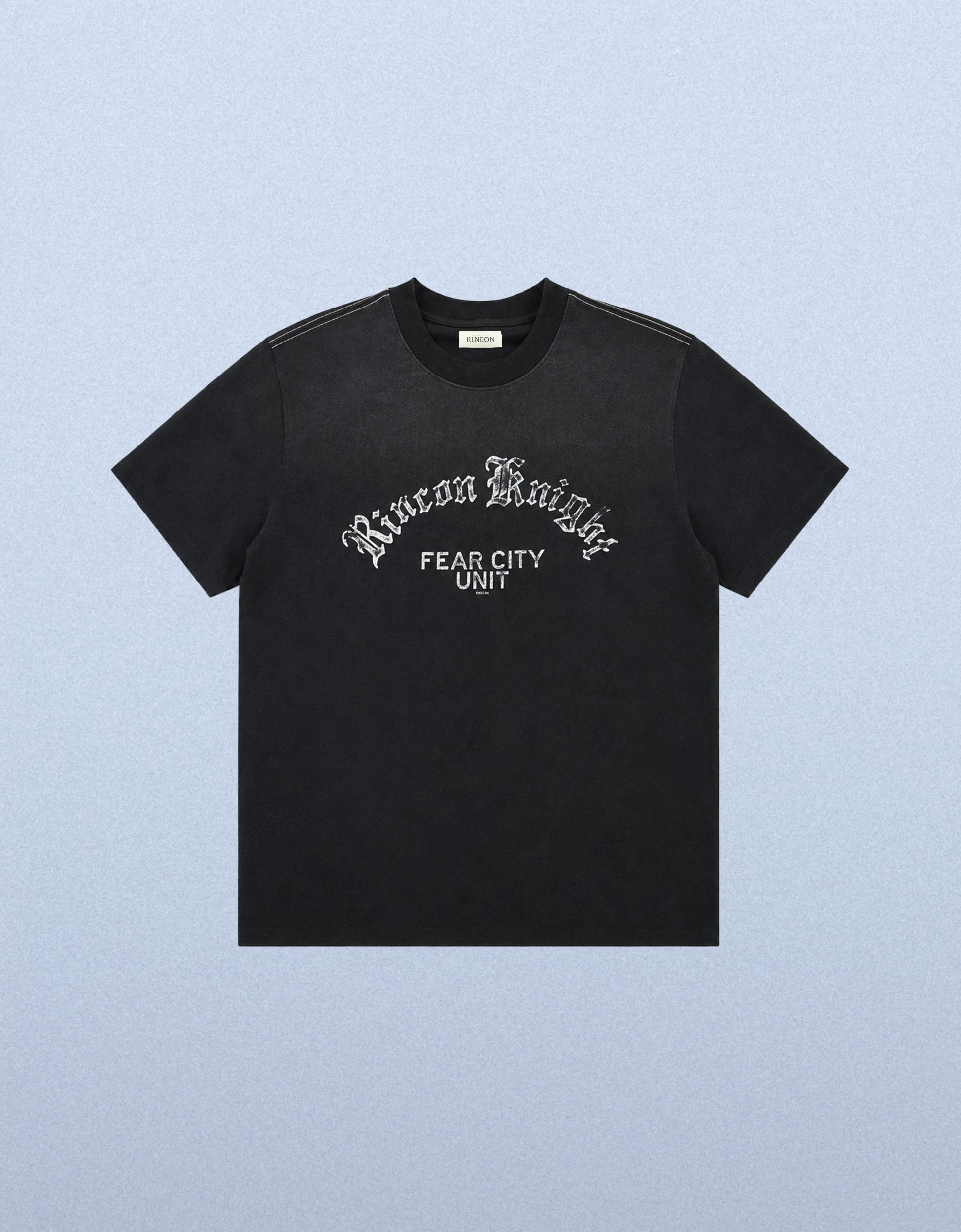 Knight Tee – Rincon Icons Collection – Gothic Graphic Washed Black T-Shirt